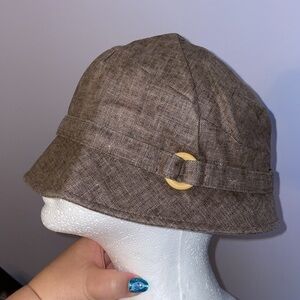 San Diego Hat Co Brown Tweed Cloche Longer Brim Hat OS